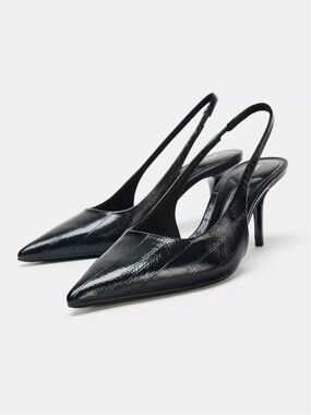 New ZARA Slingback Pointed Toe Heels